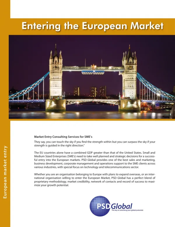 Europe market entry