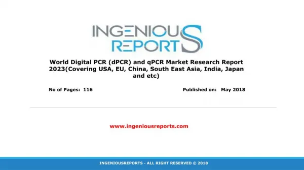 World Digital PCR (dPCR) and qPCR Global 2023 Market Research Report Analysis and Development