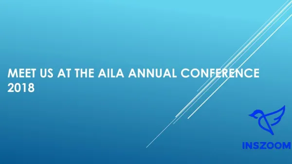 Meet us at the AILA Annual Conference 2018