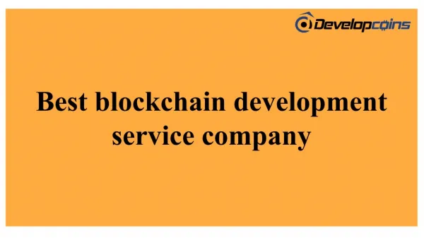 Blockchain development service company