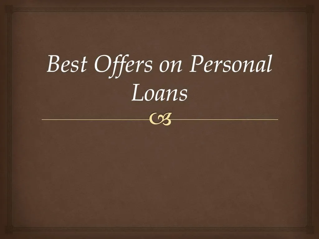 best offers on personal loans