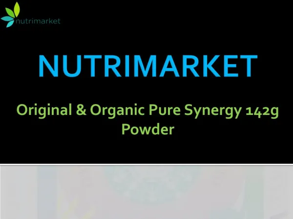 Original & Organic Pure Synergy 142g Powder