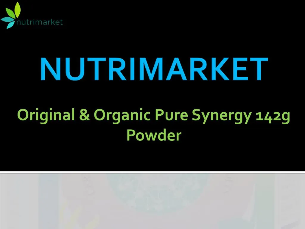 original organic pure synergy 142g powder