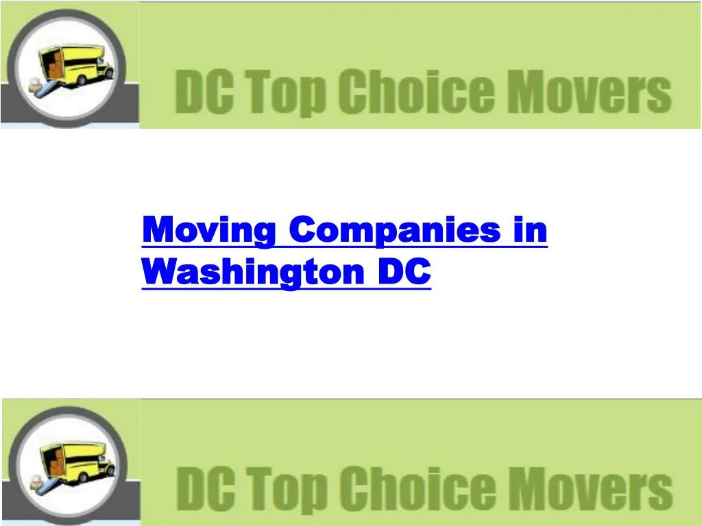 moving companies in washington dc