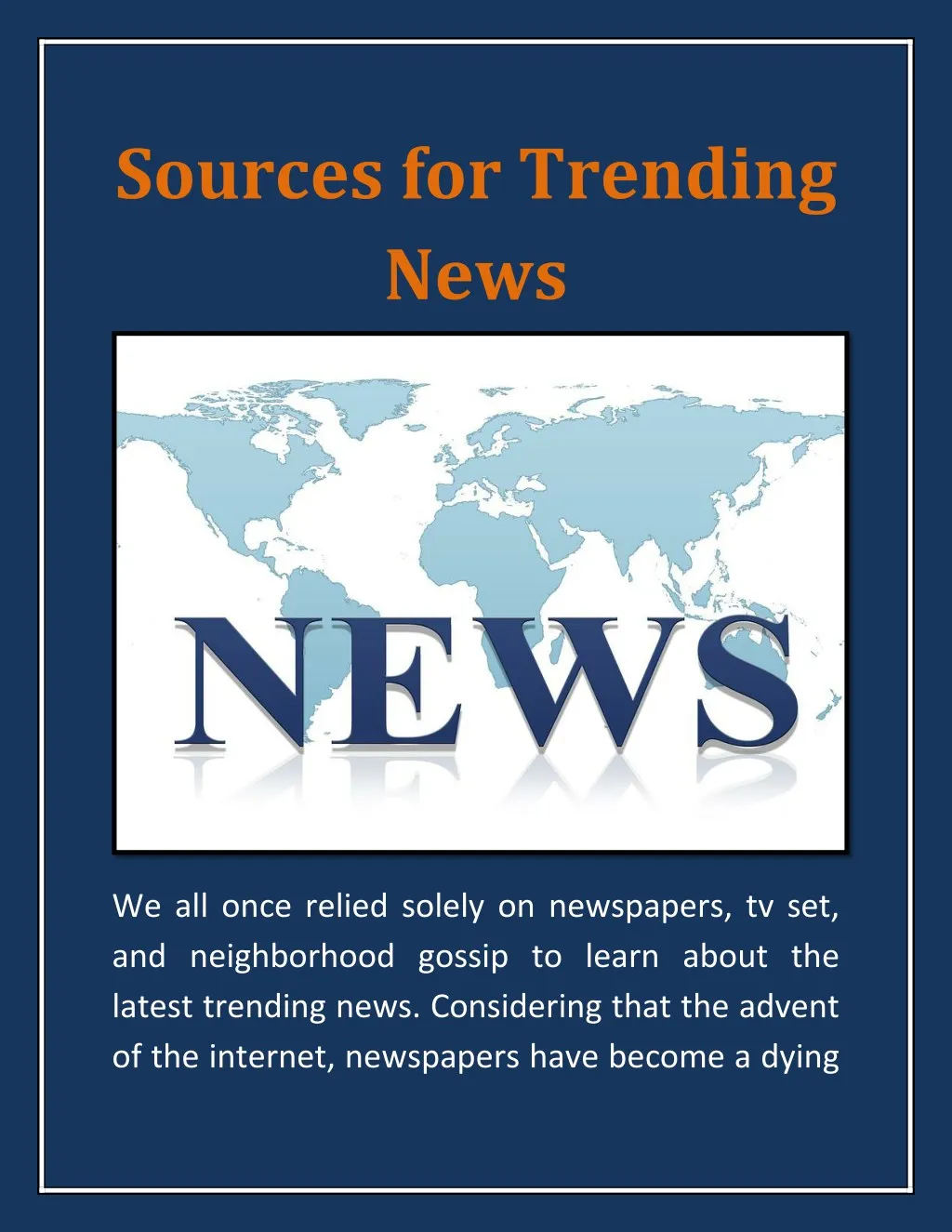 sources for trending news