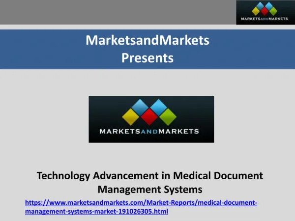 Forecast growth of medical document management systems market worth $424.5 million by 2019
