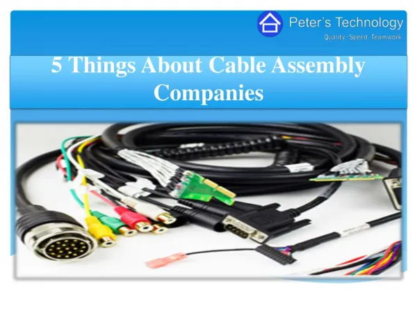 5 Things About Cable Assembly Companies