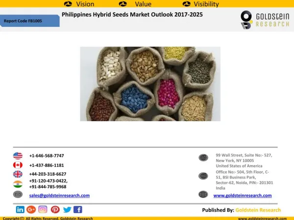 Philippines Hybrid Seeds Market Outlook 2017-2025