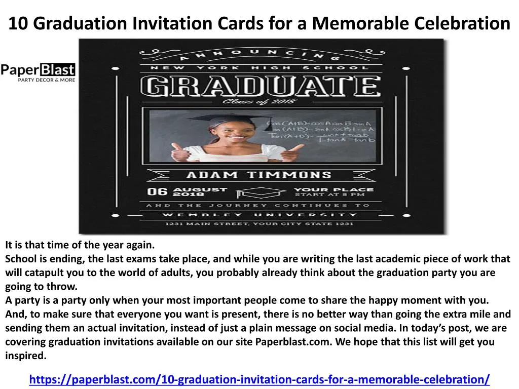 10 graduation invitation cards for a memorable