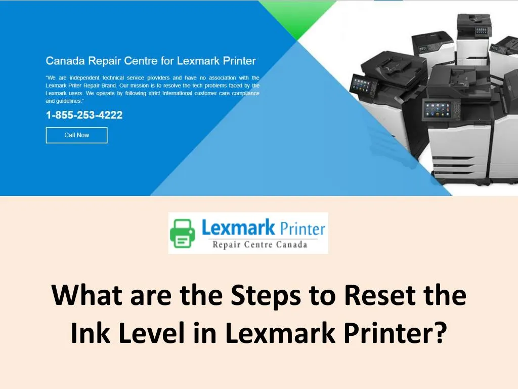 what are the steps to reset the ink level in lexmark printer