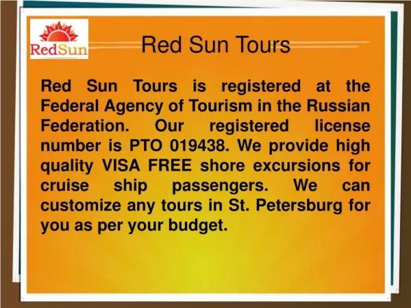 St Petersburg Shore Excursions