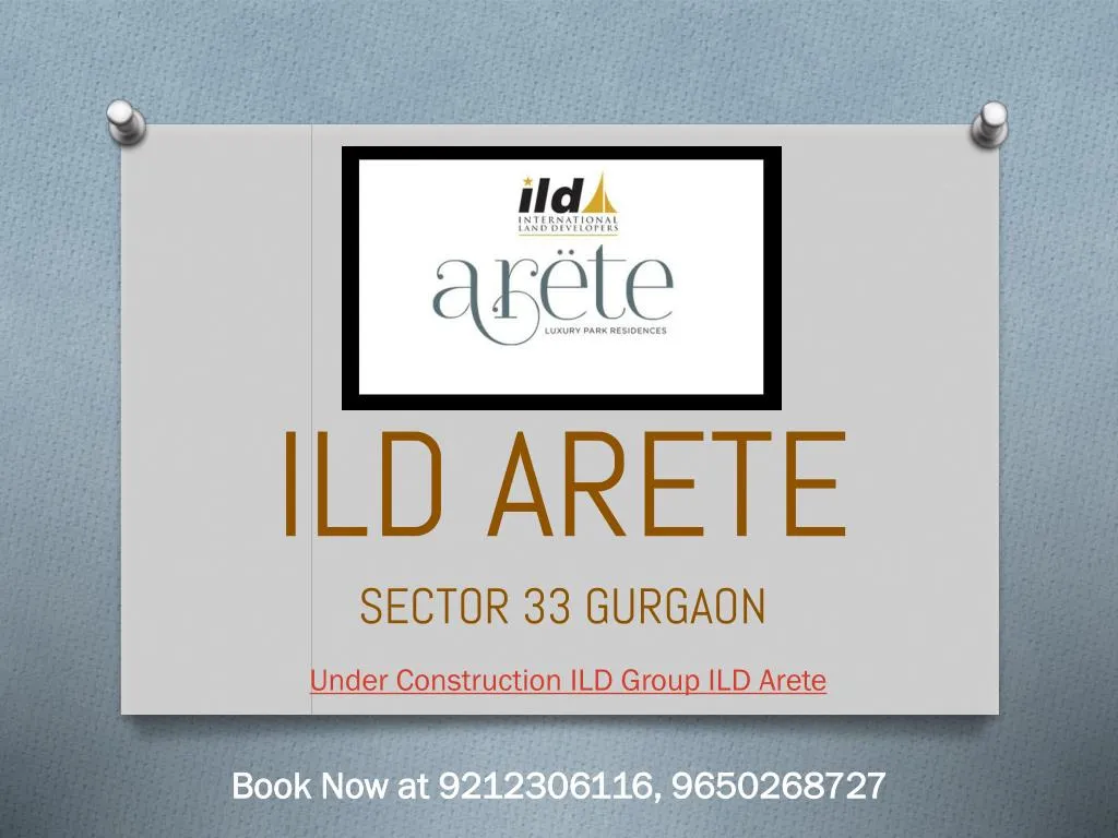 ild arete sector 33 gurgaon