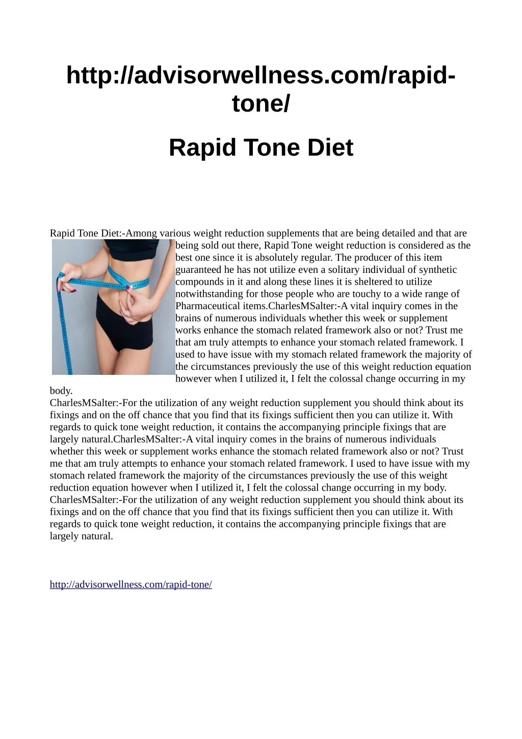 http advisorwellness com rapid tone