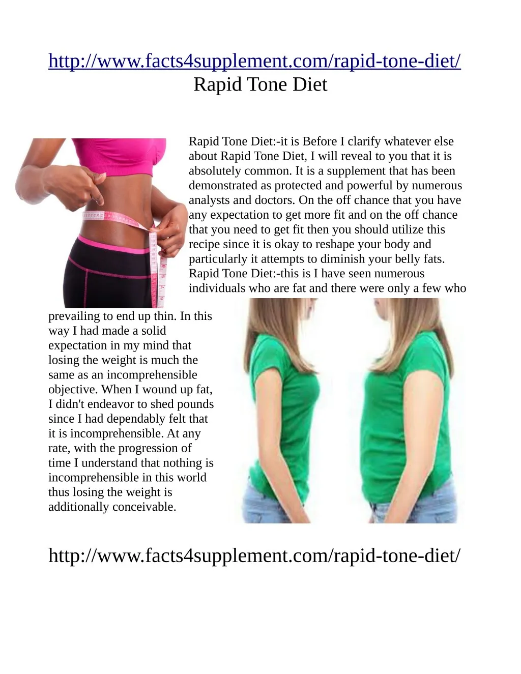 http www facts4supplement com rapid tone diet
