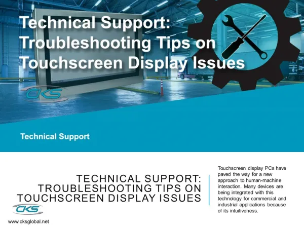 Technical Support: Troubleshooting Tips on Touchscreen Display Issues