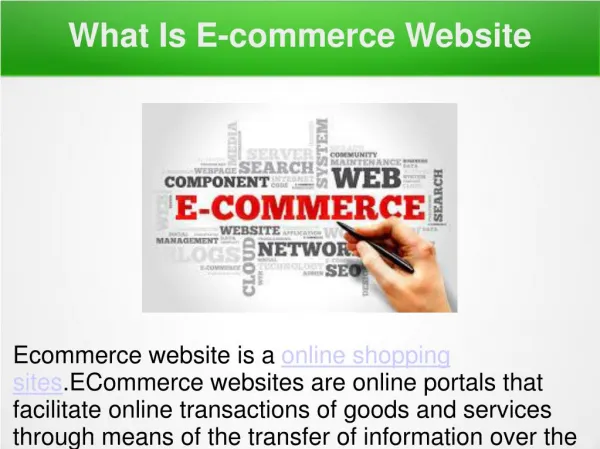 What Is Ecommerce Sites