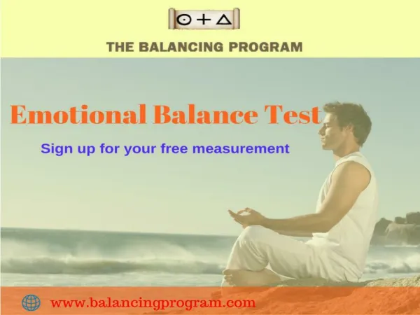 Emotional Balance Test-Free measure at balancing program