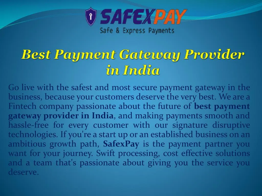 best payment gateway provider in india