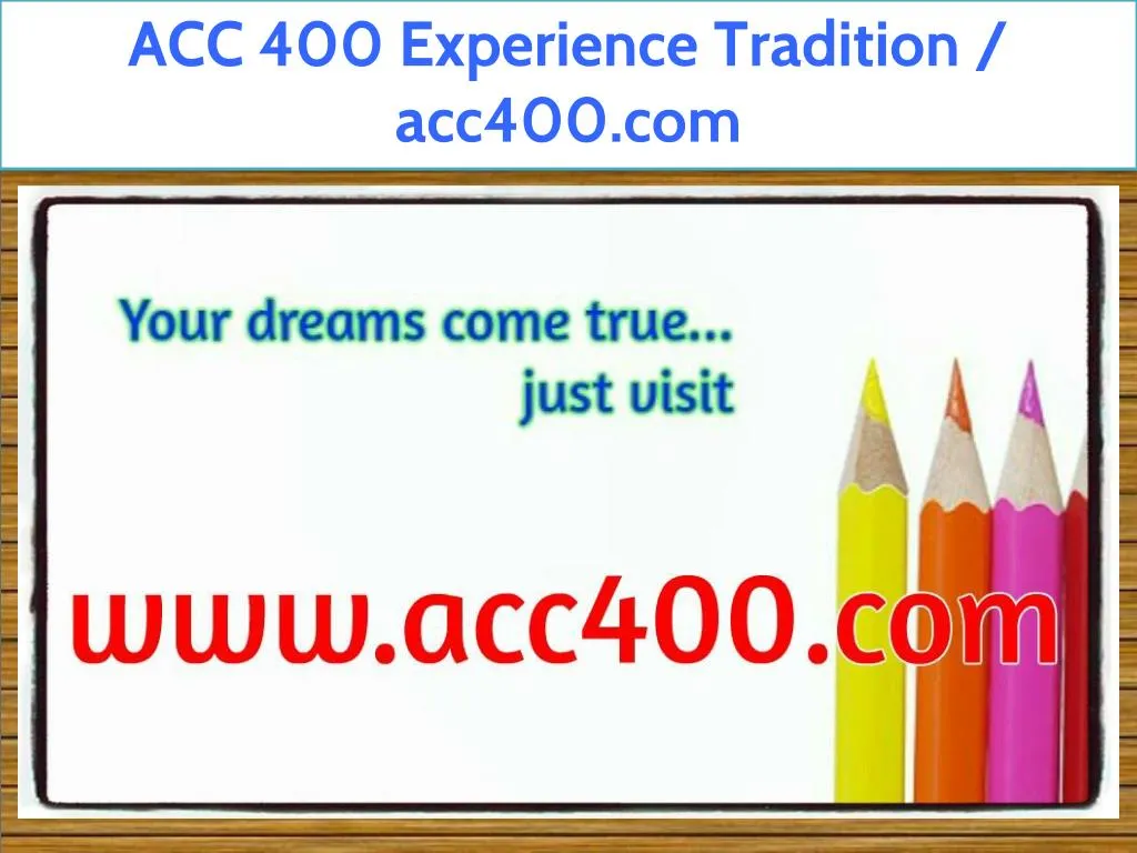 acc 400 experience tradition acc400 com