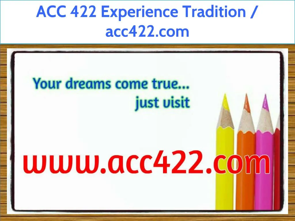 acc 422 experience tradition acc422 com
