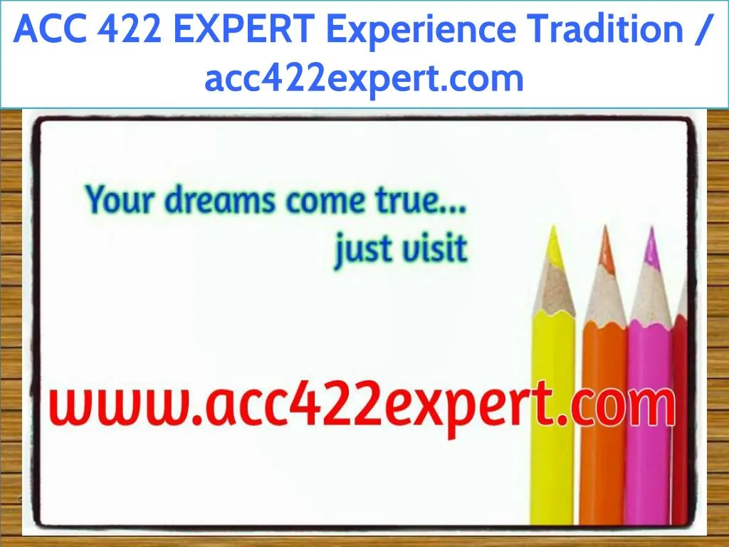 acc 422 expert experience tradition acc422expert
