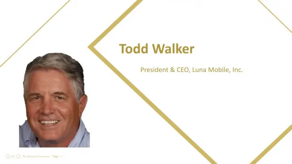 Todd Walker (Tampa) - Former President, FireFly Technologies, Inc.