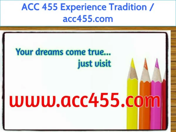 ACC 455 Experience Tradition / acc455.com