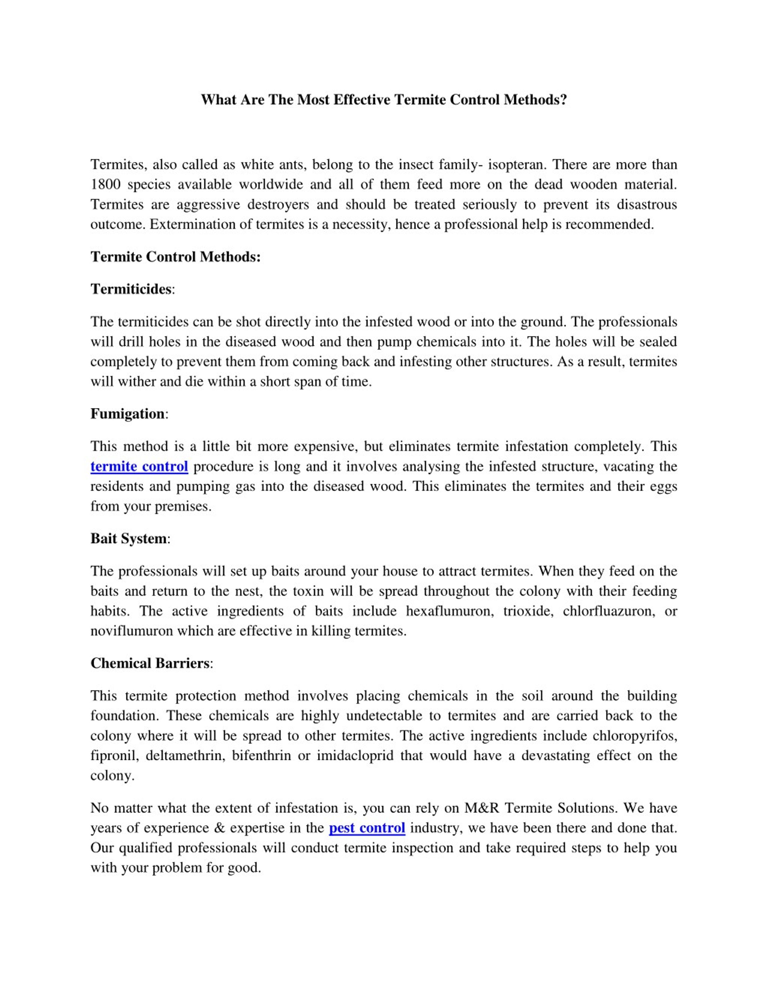 PPT - What are the most effective termite control methods PowerPoint ...