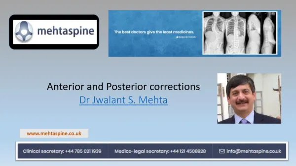 Anterior & Posterior For Scoliosis Correction | Dr Jwalant Mehta