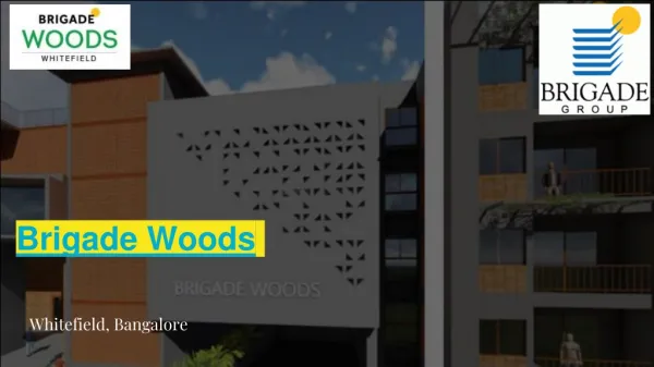 Brigade Woods Studio Apartments For Sale In Whitefield
