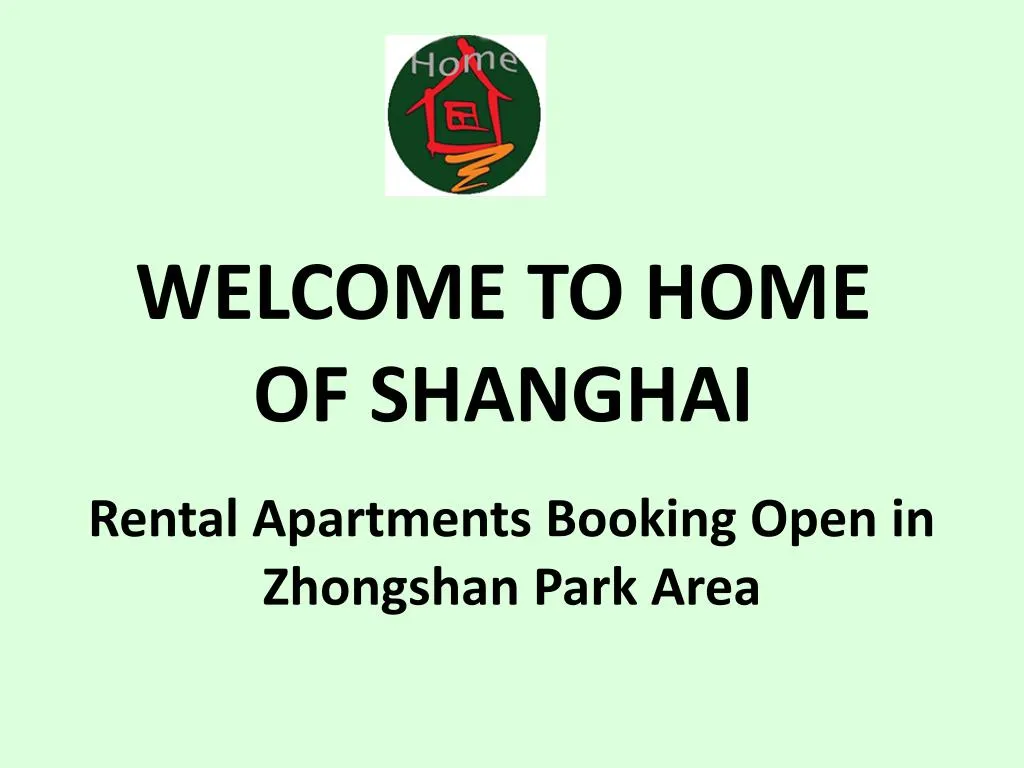 welcome to home of shanghai