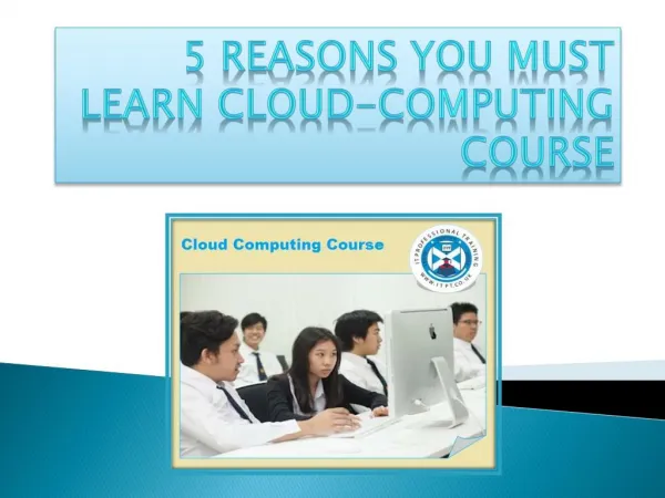5 Reasons You Must Learn Cloud-Computing Course