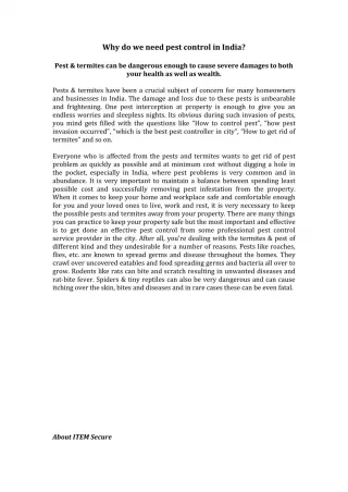 Pest Control in India | Pest Control Companies | Gujarat, India - slide 1