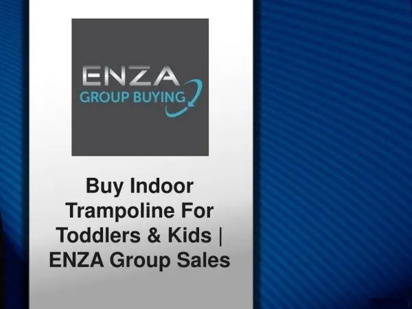 Buy Indoor Trampoline For Toddlers & Kids | ENZA Group Sales