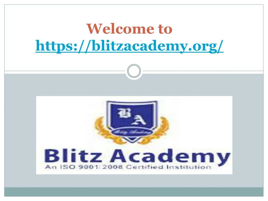 welcome to https blitzacademy org