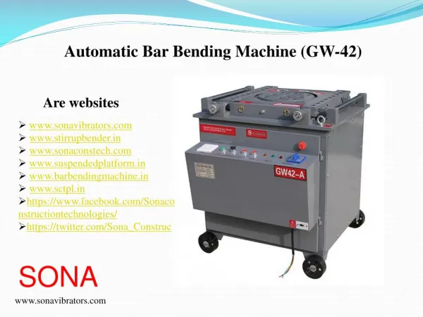 Bar Bending Machine Wholeseller