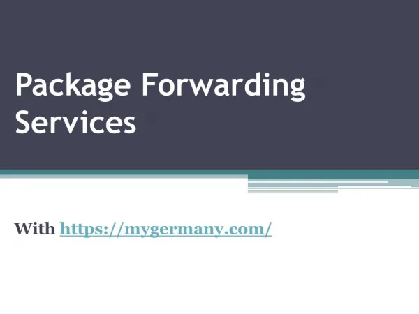 Package Forwarding Services