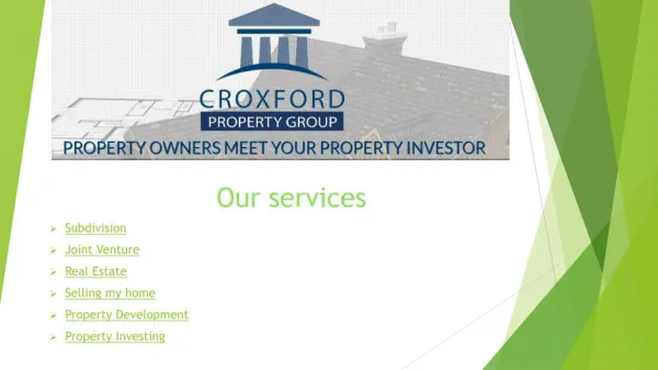 Property Development with CROXFORD PROPERTY GROUP
