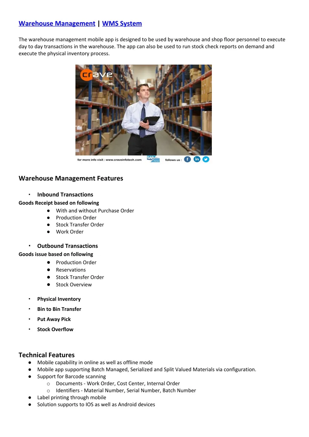 warehouse management wms system the warehouse