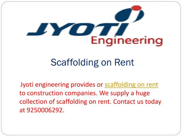 scaffolding on rent