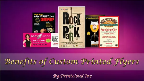 Benefits of Custom Printed Flyers | Printcloud Inc