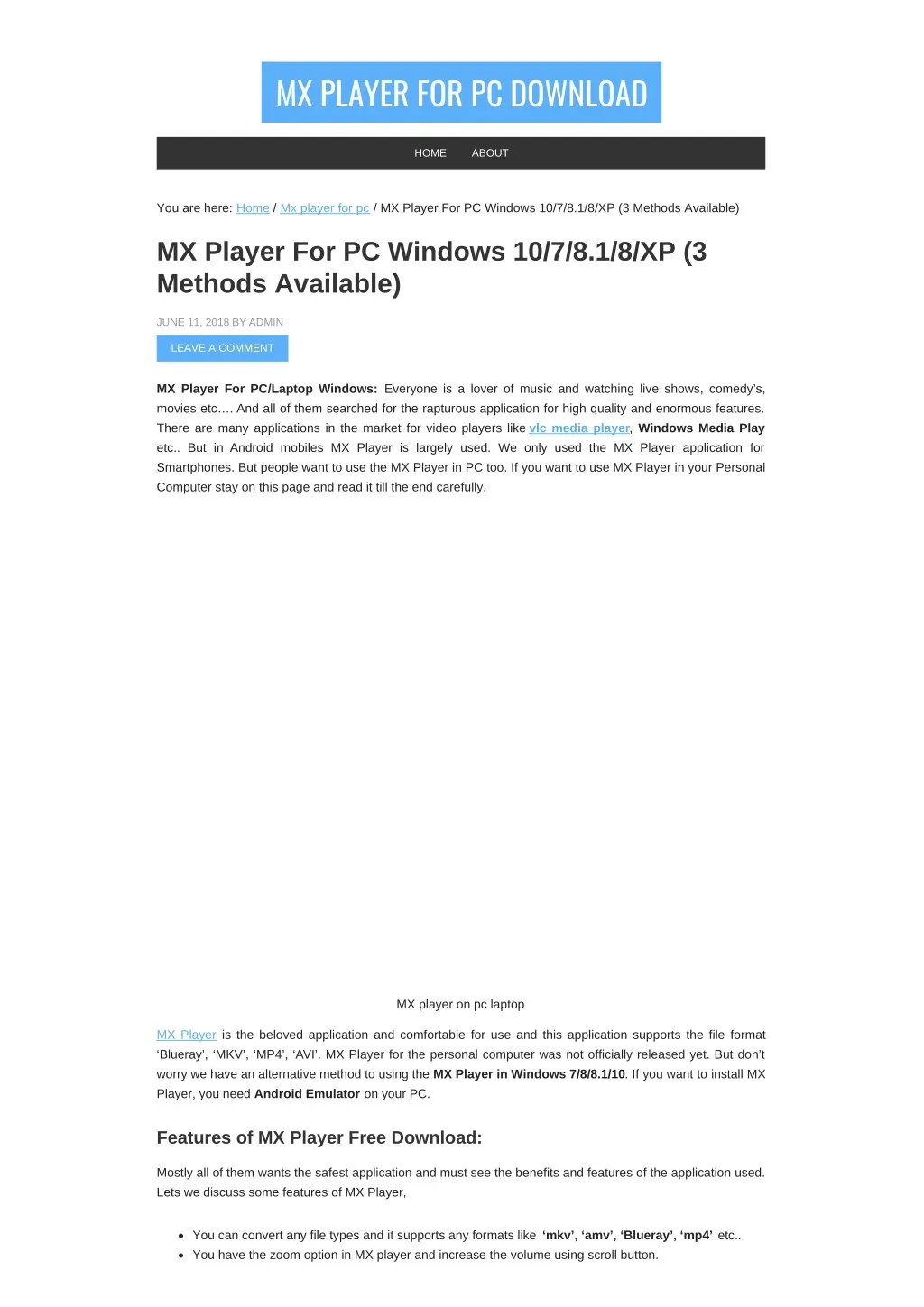 mx player for pc download