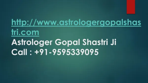 Astrologer Gopal Shastri - Vashikaran Specialist Baba Ji