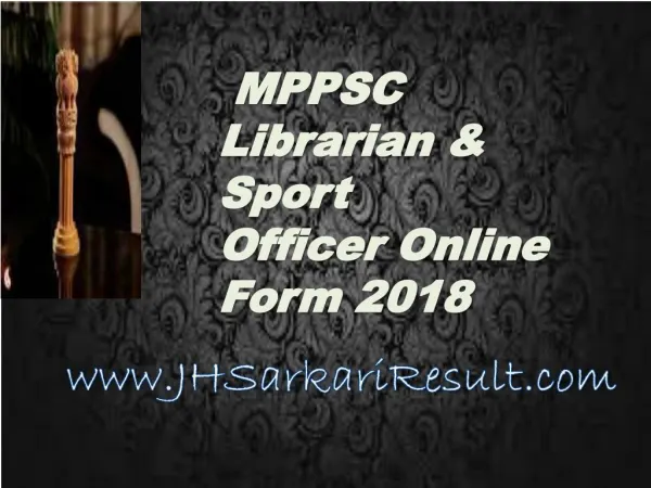 mppsc librarian sport officer online form 2018