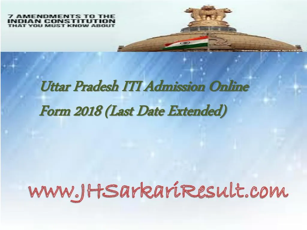 uttar pradesh iti admission online form 2018 last