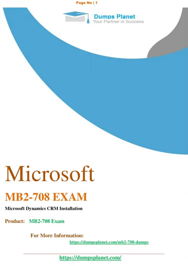 Latest MB2-708 pdf practice exam questions