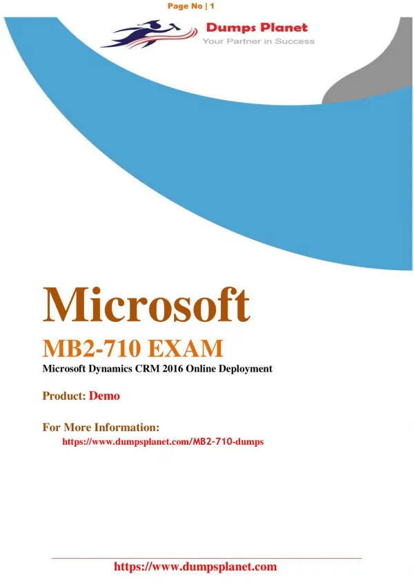 Latest MB2-710 pdf practice exam questions