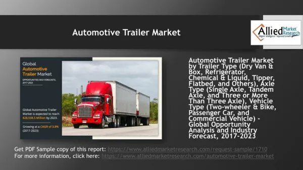 Automotive Trailer Market to grow at a CAGR of 3.8%.