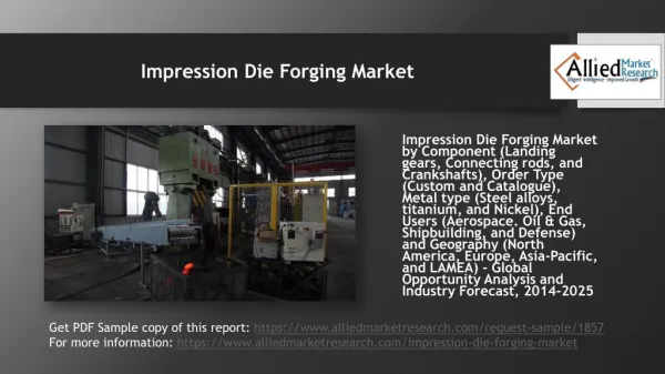 Impression Die Forging Market to reach $27,163.6 million by 2024
