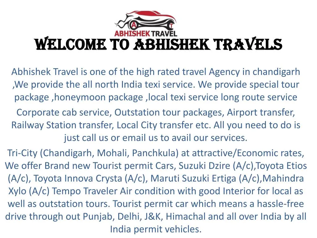 welcome to abhishek travels